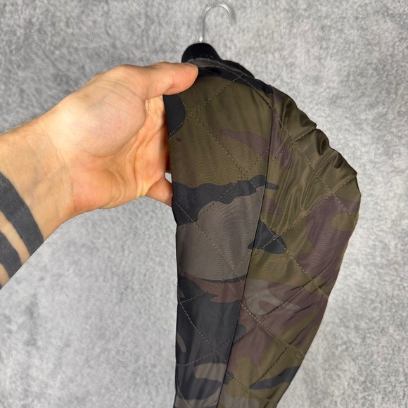 Calvin Klein Jacket Mens Large Quilted‎ Bomber Full Zip Camouflage Streetwear - Picture 10 of 11